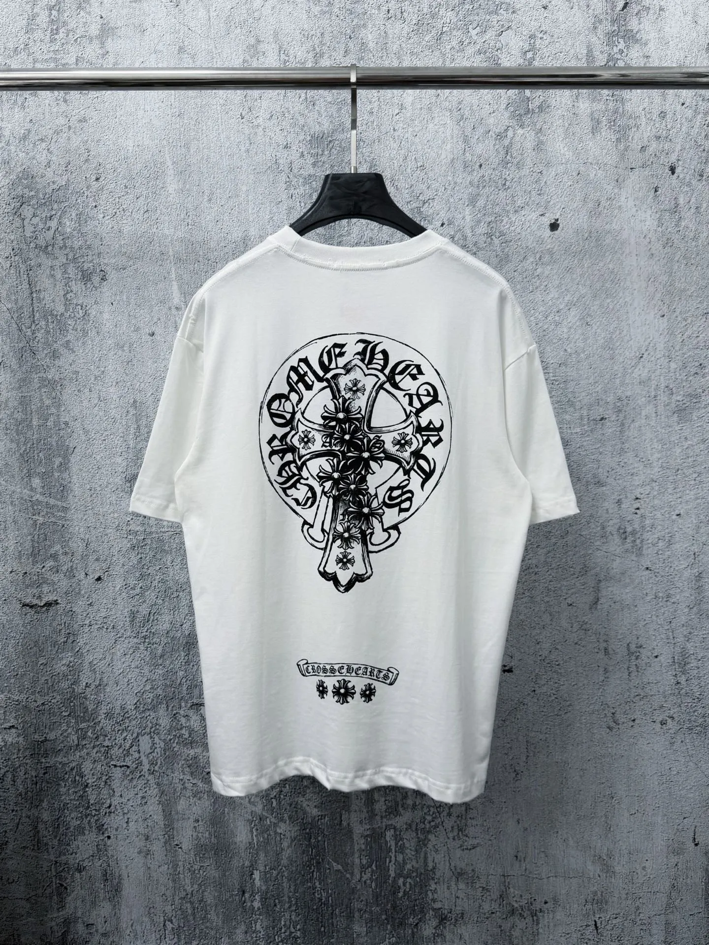 ￼ 【Chrome Hearts】 T ！ Same Style T Versatile : Black White Size：S-XL